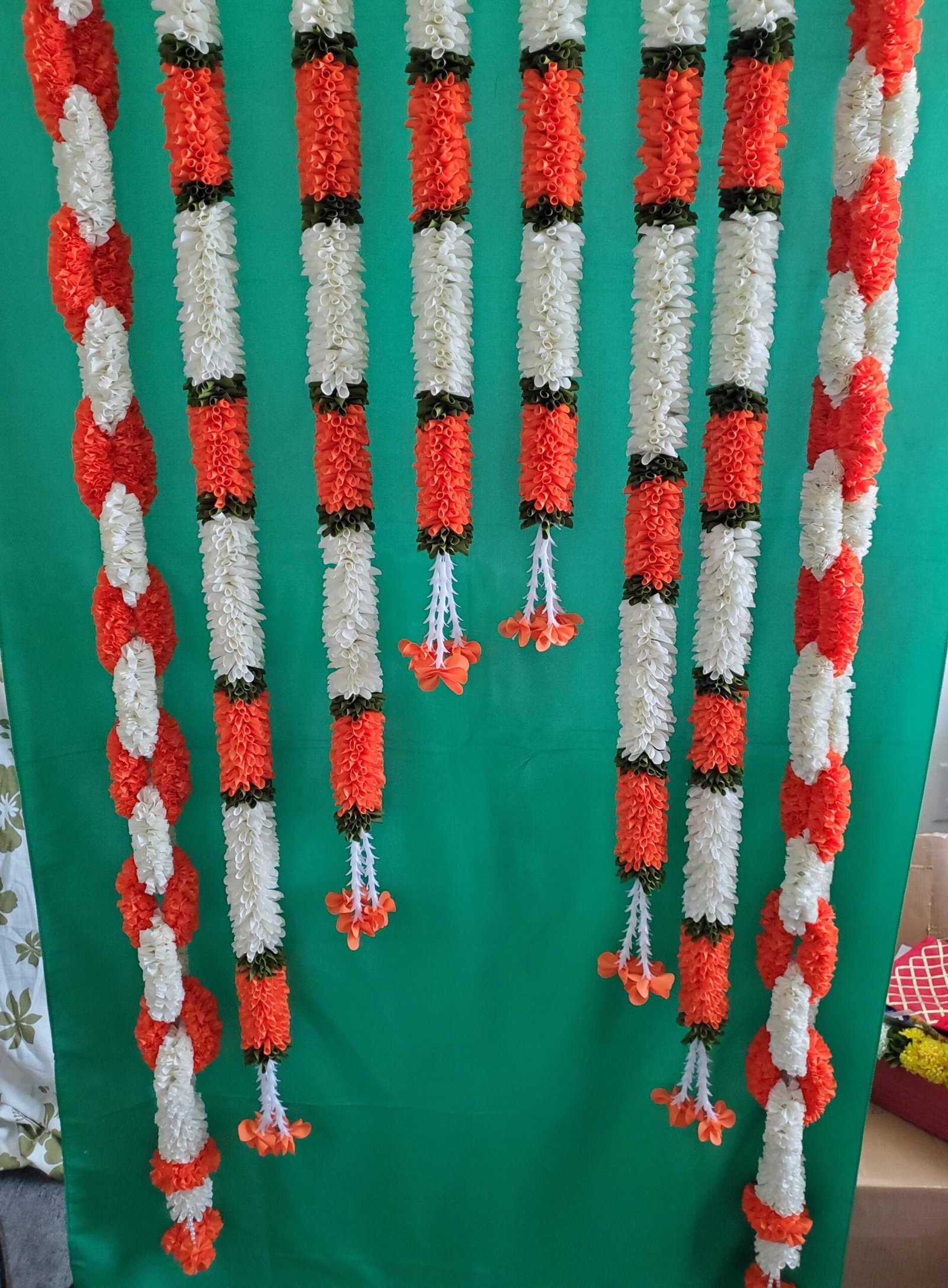 Backdrop Flower Set /Indian Flower Decor / Garland set / Indian Decor / Flower Hanging Decor / Garland set/ Navaratri Decor/Dasara - Image 4