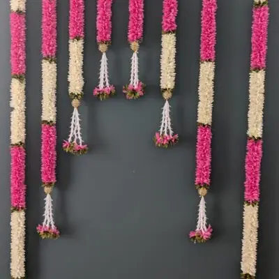 Backdrop Flower Set /Indian Flower Decor / Garland set / Indian Decor / Flower Hanging Decor / Garland set/ Navaratri Decor/Dasara