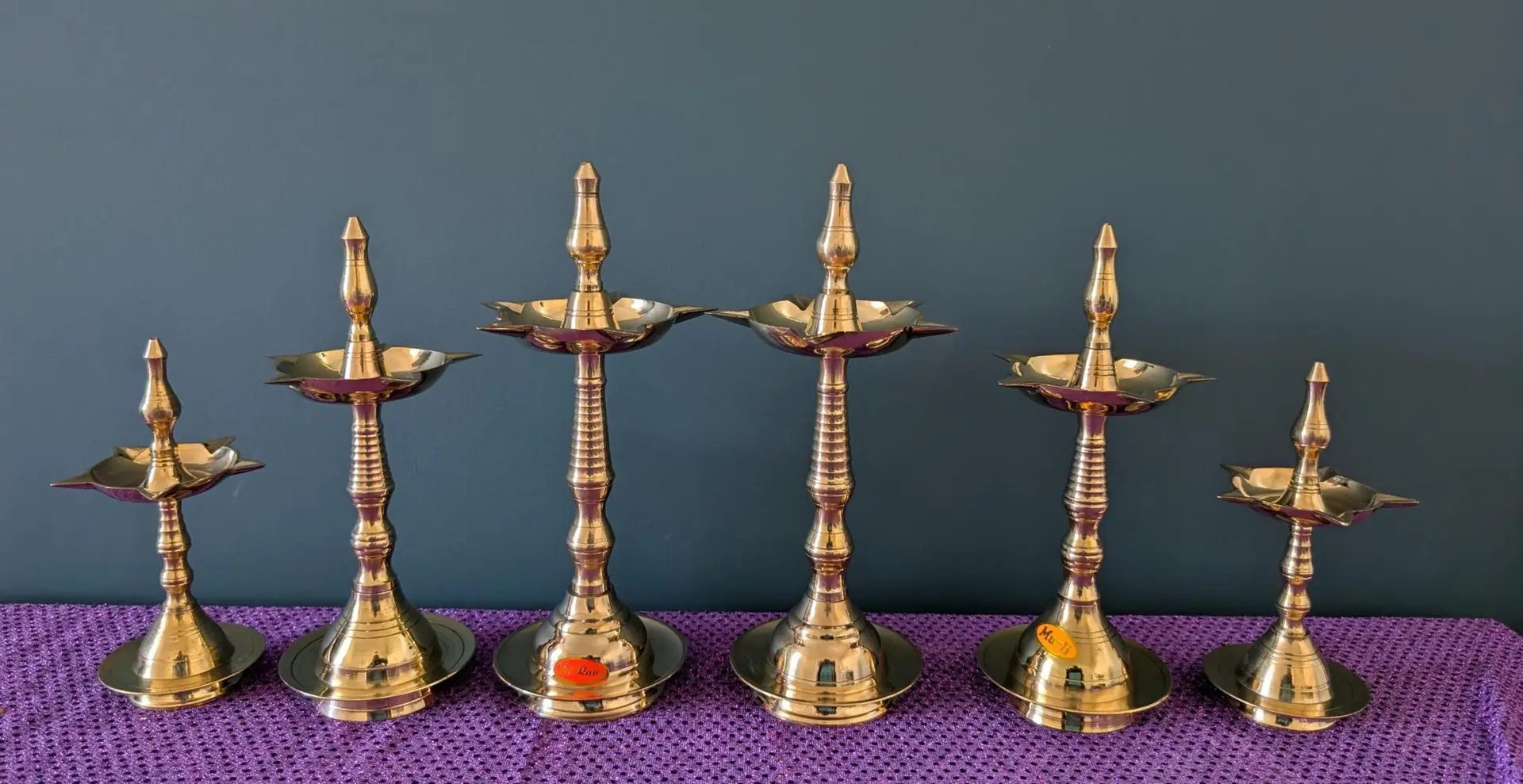 Brass Kerala Oil/Ghee Diya Lamp | Traditional Panchmukhi Pital Diya | Indian Pooja Room Decor | Aarti & Puja Lamp (1 Pc)