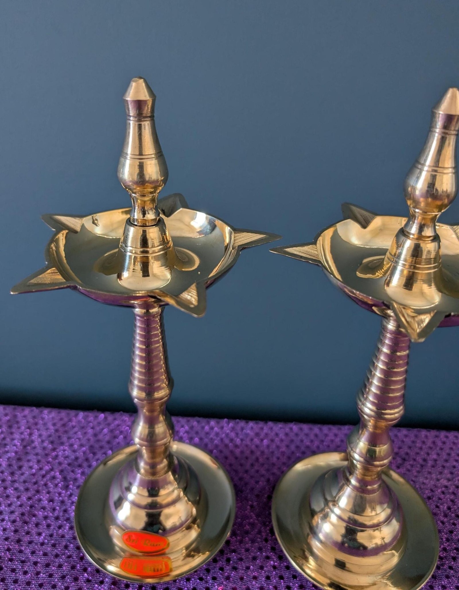 Brass Kerala Oil/Ghee Diya Lamp | Traditional Panchmukhi Pital Diya | Indian Pooja Room Decor | Aarti & Puja Lamp (1 Pc) - Image 2