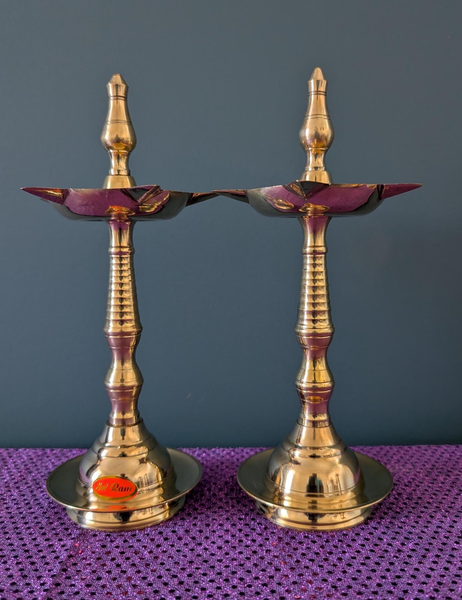 Brass Kerala Oil/Ghee Diya Lamp | Traditional Panchmukhi Pital Diya | Indian Pooja Room Decor | Aarti & Puja Lamp (1 Pc) - Image 3