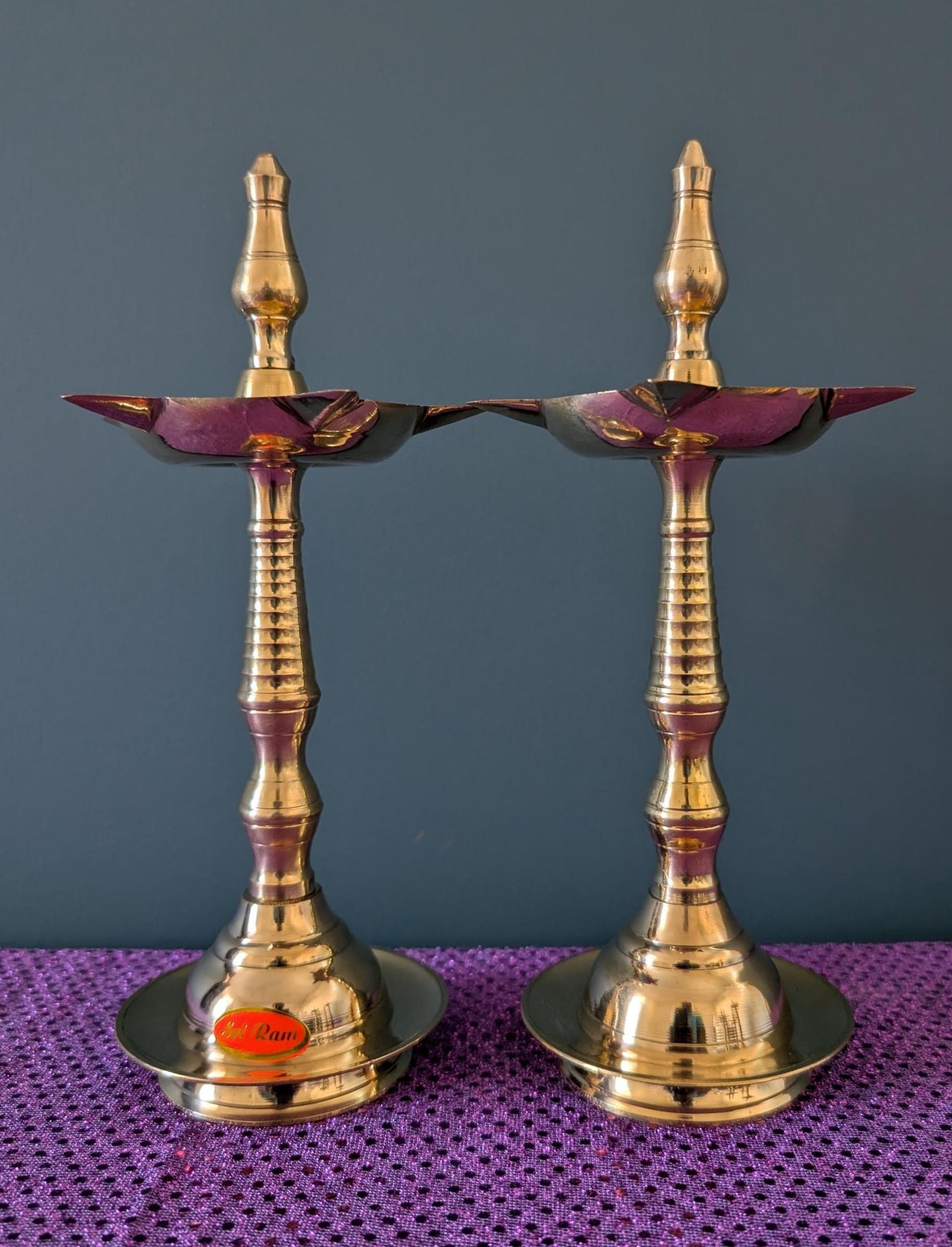 Brass Kerala Oil/Ghee Diya Lamp | Traditional Panchmukhi Pital Diya | Indian Pooja Room Decor | Aarti & Puja Lamp (1 Pc) - Image 4