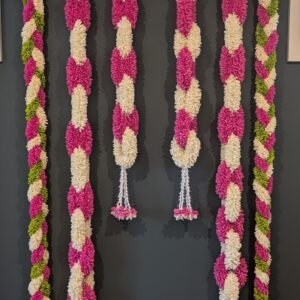 Jada and Chain Hanging Flower Set | Indian Flower Decor | Flower Garland Hanging | Navaratri/Dasara/Housewarming Decor