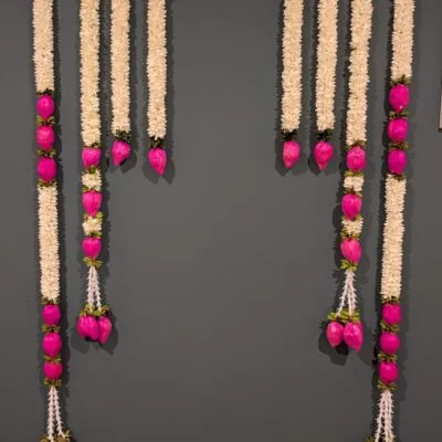 Lotus Bud Decor / Lotus garland strings/ Pooja Decor / Indian Pooja Decor / Artifical Flower Decor / Flower Pooja Decor/ Ganesh Pooja Decor