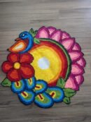 Onam Rangoli Mat/ Pooja mat/ Onam Decor/ Lotus Mat/ Housewarming Decor/ Pooja Decor/ Ganesha Decor/ Diwali Decor Mat/ Koolam Mat/Peacock