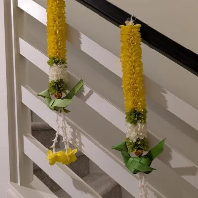 Stair Case hangings / Artificial Flower hanging / Indian Decor / Flower Strings Decor /Diwali Decor/ Dasara / Diwali / Housewarming Decor