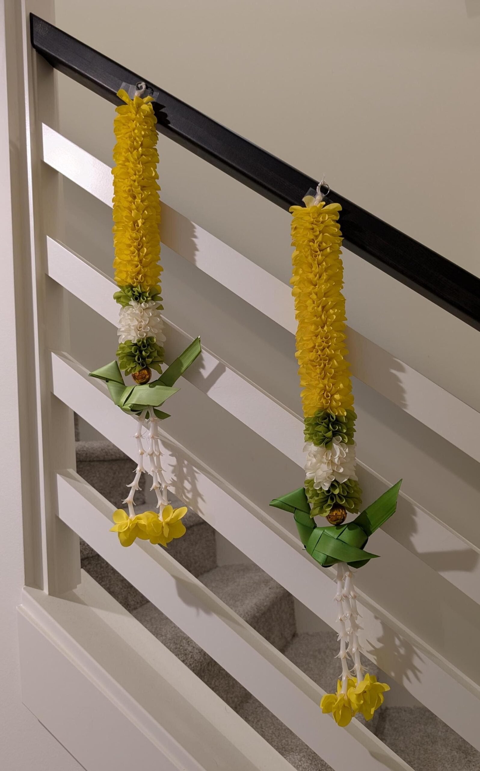 Stair Case hangings / Artificial Flower hanging / Indian Decor / Flower Strings Decor /Diwali Decor/ Dasara / Diwali / Housewarming Decor