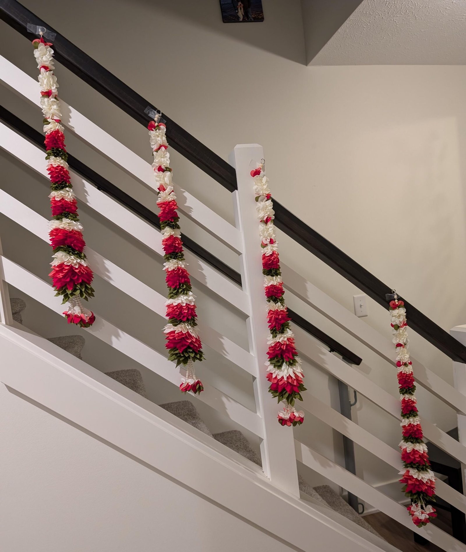 Stair Case hangings / Artificial Flower hanging / Indian Decor / Flower Strings Decor /Diwali Decor/ Dasara / Diwali / Housewarming Decor - Image 5
