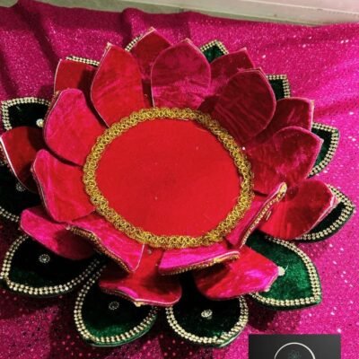 Peacock Theme MDF Rangoli & Diya Pooja Mat Set