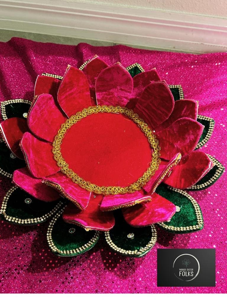 Peacock Theme MDF Rangoli & Diya Pooja Mat Set