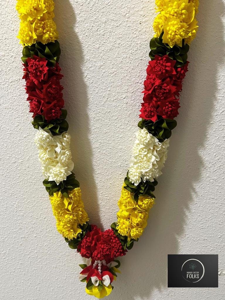 Complete Varalakshmi Ammavaru Doll, Face & Floral Pooja Set