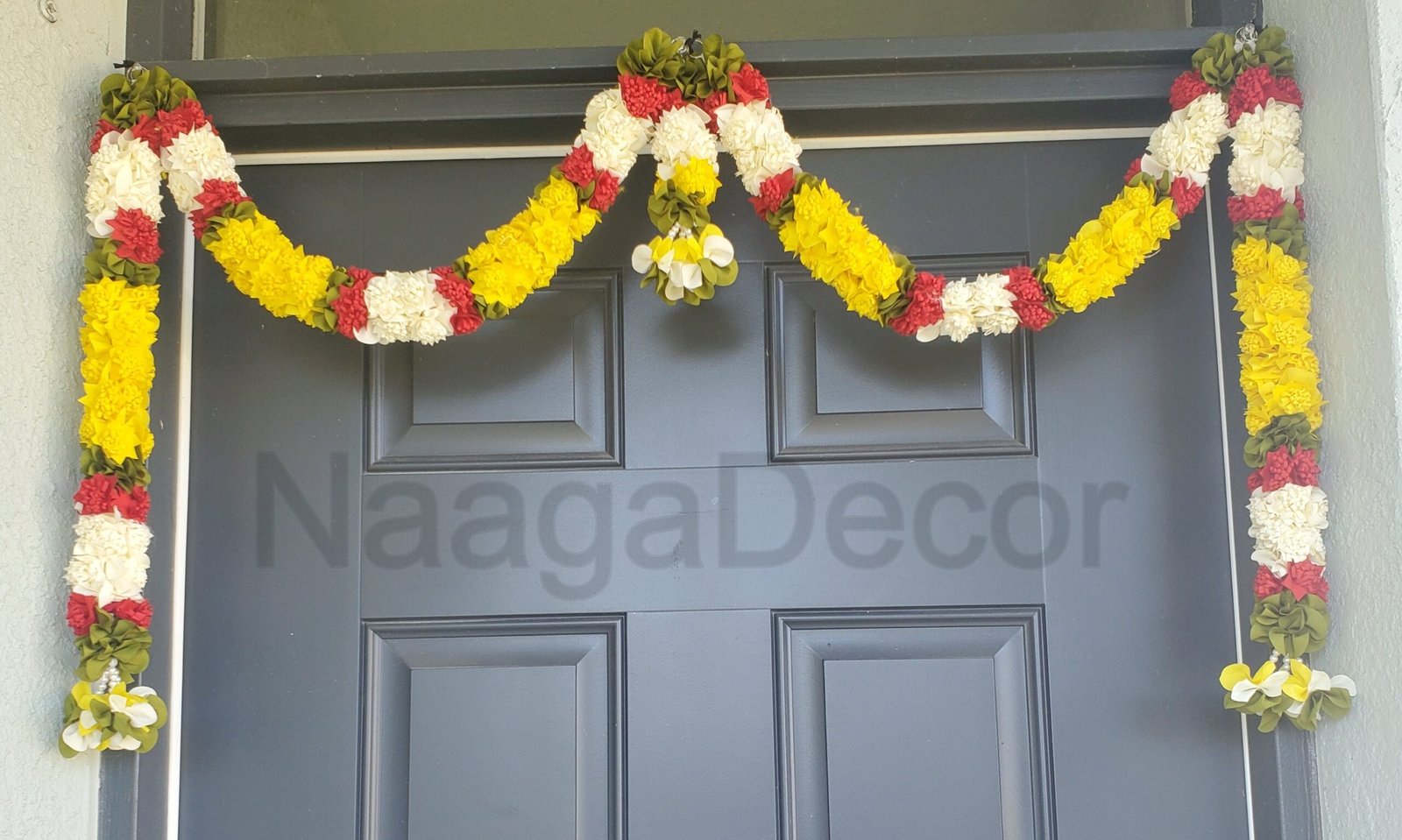 Complete Varalakshmi Ammavaru Doll, Face & Floral Pooja Set