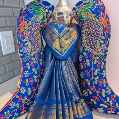 Pre-Pleated Ready-to-Drape Varalakshmi Kalasham Saree