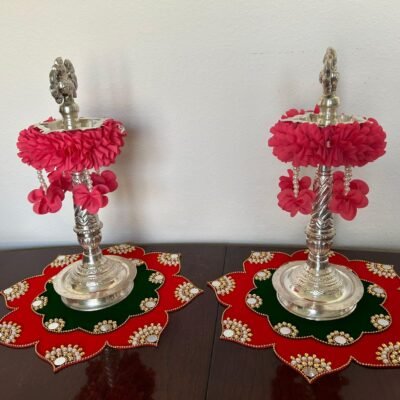Decorative Diya Tassel & Deepam Pooja Mat