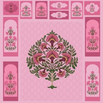 Traditional Festive Temple Backdrop Cloth