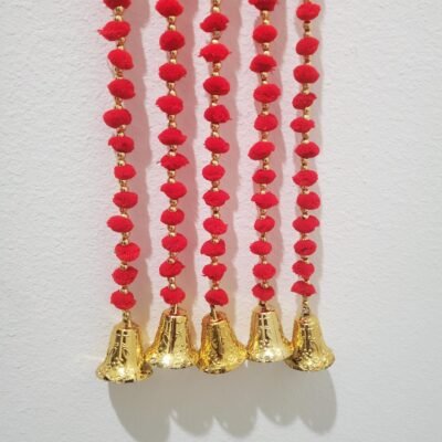 Festive Pom-Pom Floral Hanging Garland Set