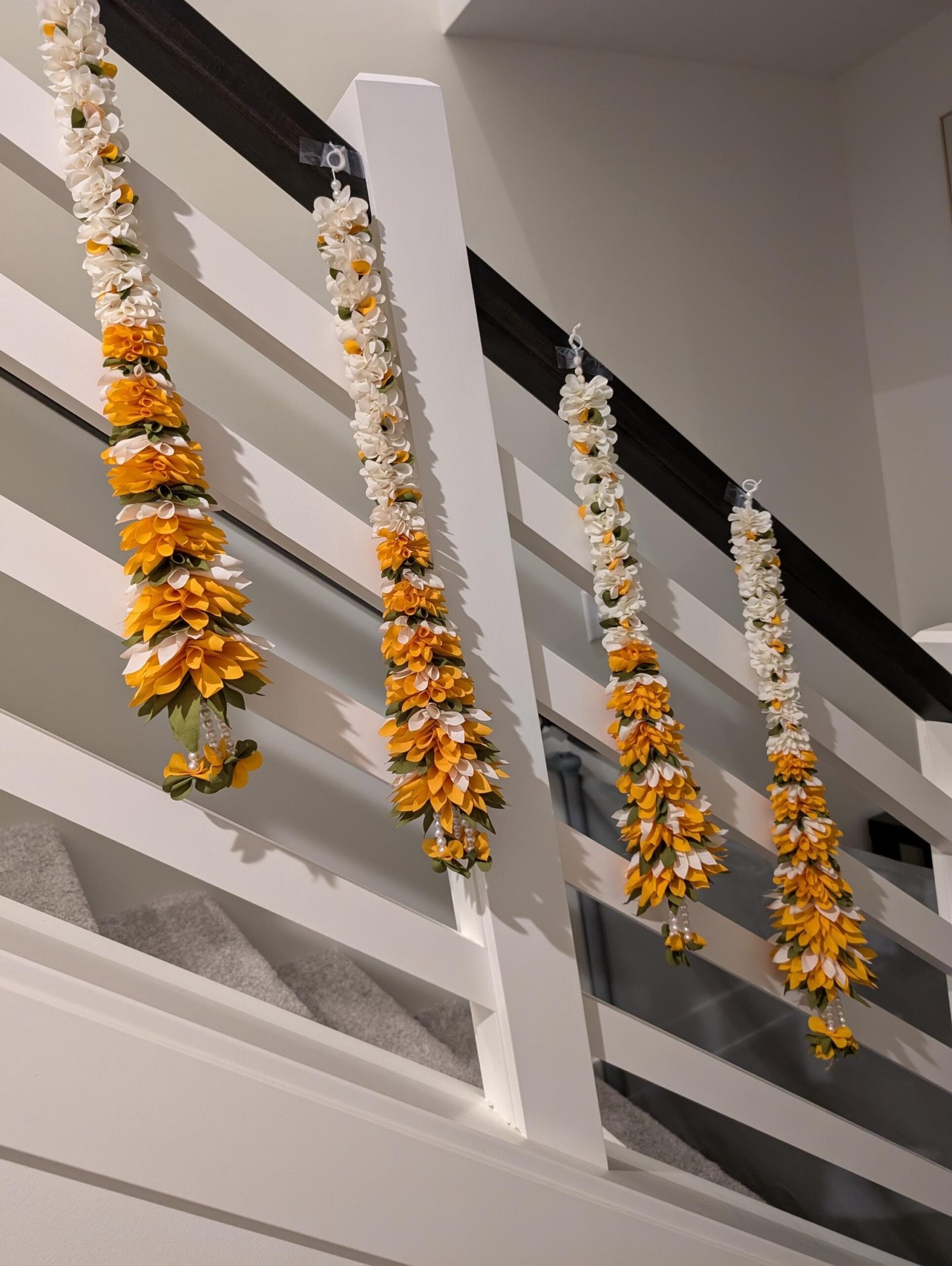 Festive Artificial Flower Staircase & Wall Hanging Strings