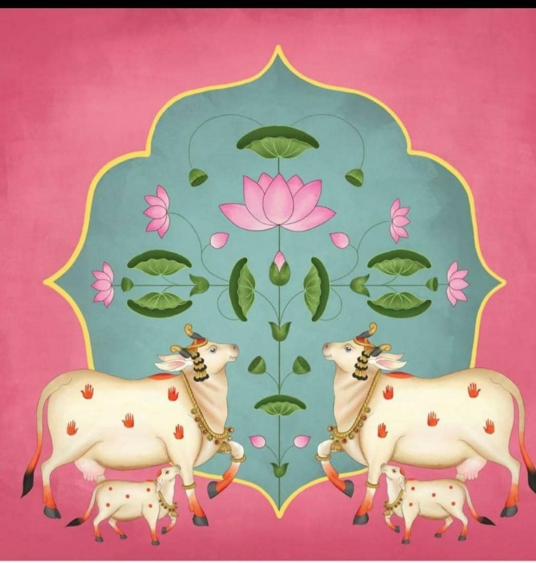 Traditional Festive Temple Backdrop Cloth