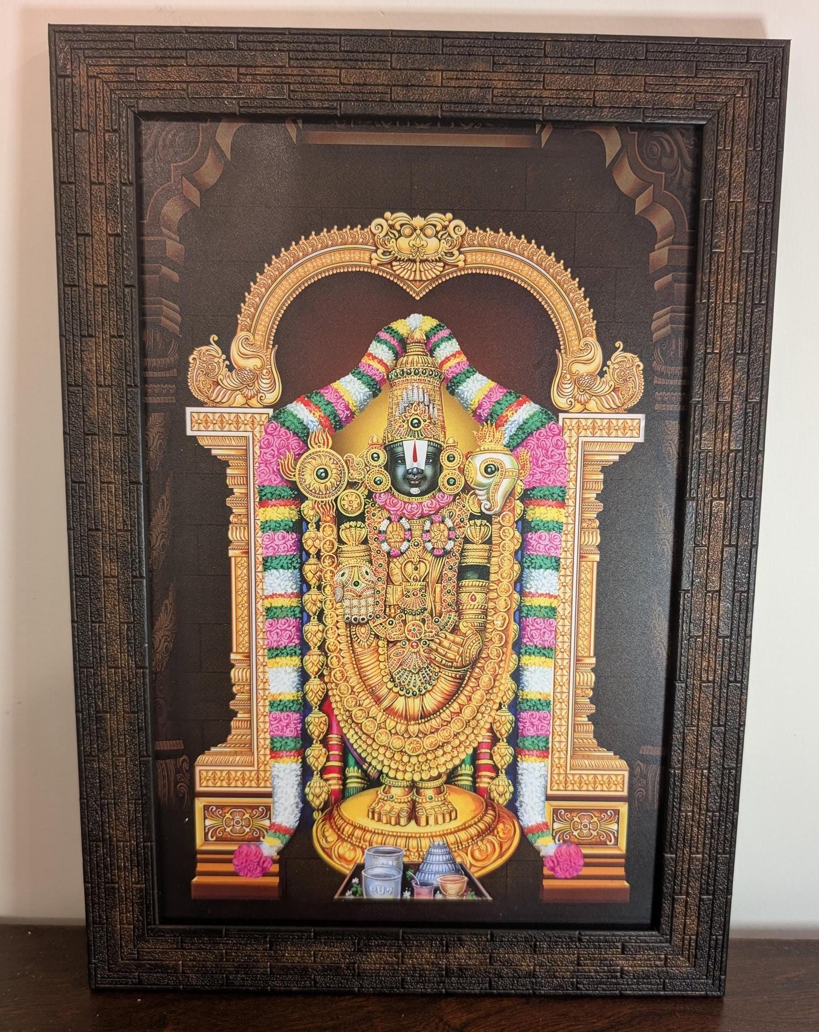 Traditional Hindu God Photo Frame for Pooja Room (14x10 Inch)