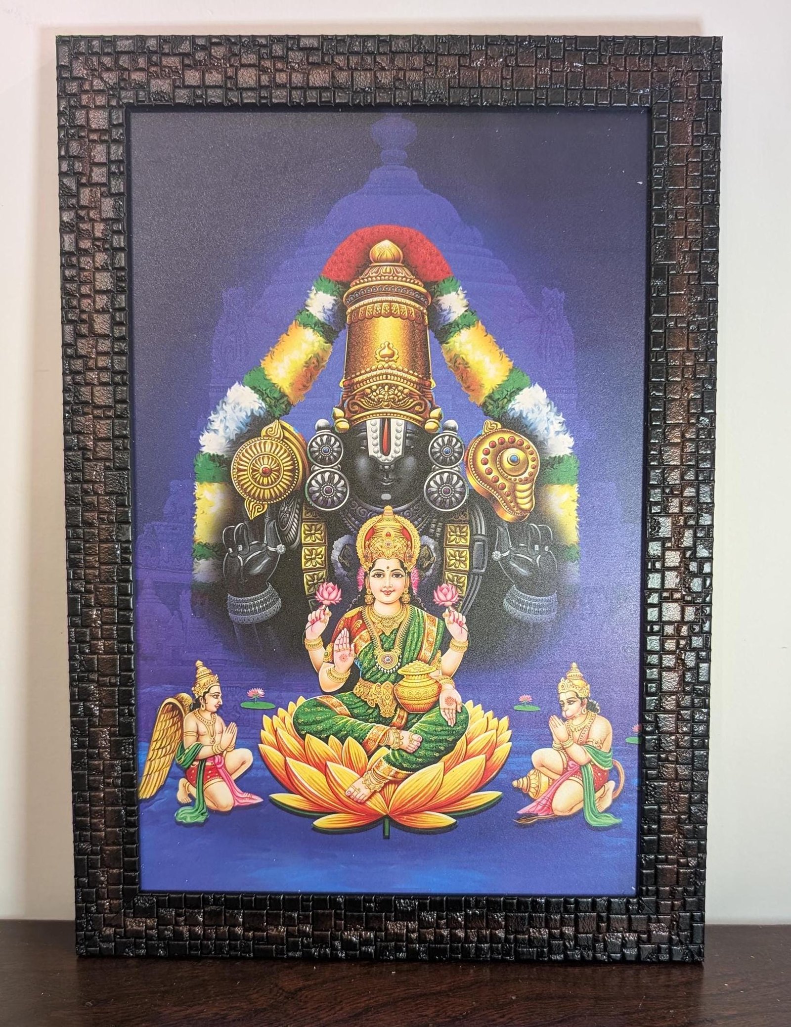 Traditional Hindu God Photo Frame for Pooja Room (14x10 Inch)
