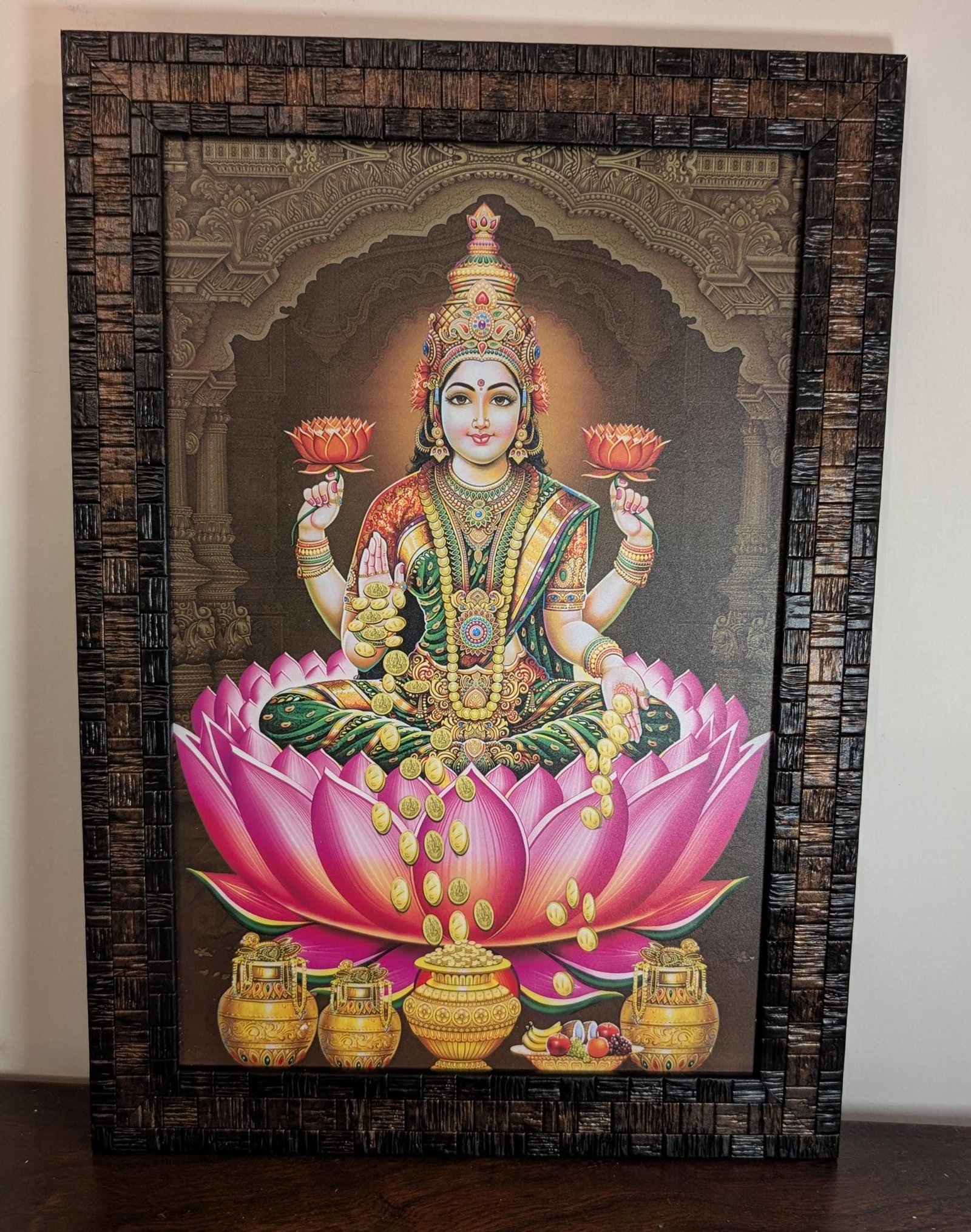 Traditional Hindu God Photo Frame for Pooja Room (14x10 Inch)