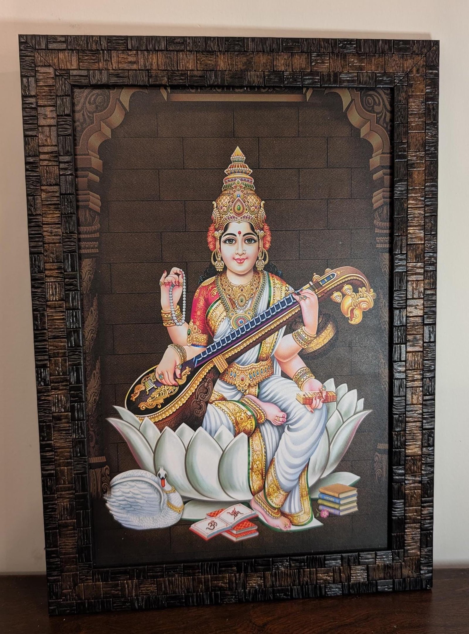 Traditional Hindu God Photo Frame for Pooja Room (14x10 Inch)