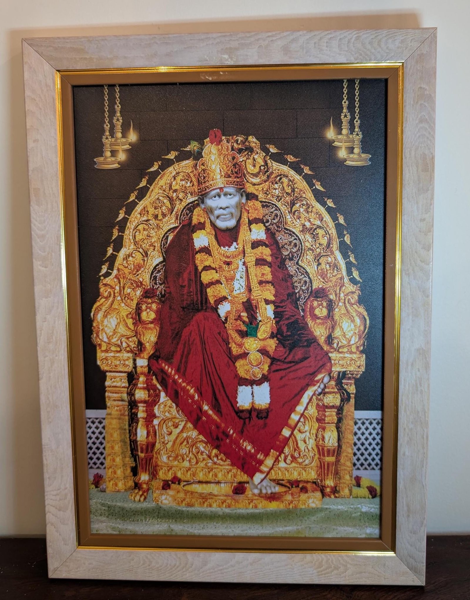 Traditional Hindu God Photo Frame for Pooja Room (14x10 Inch)