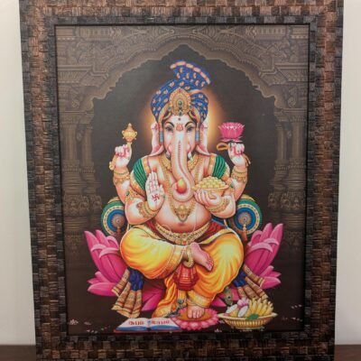 Divine Hindu Deities Framed Wall Art (18x15 Inch)