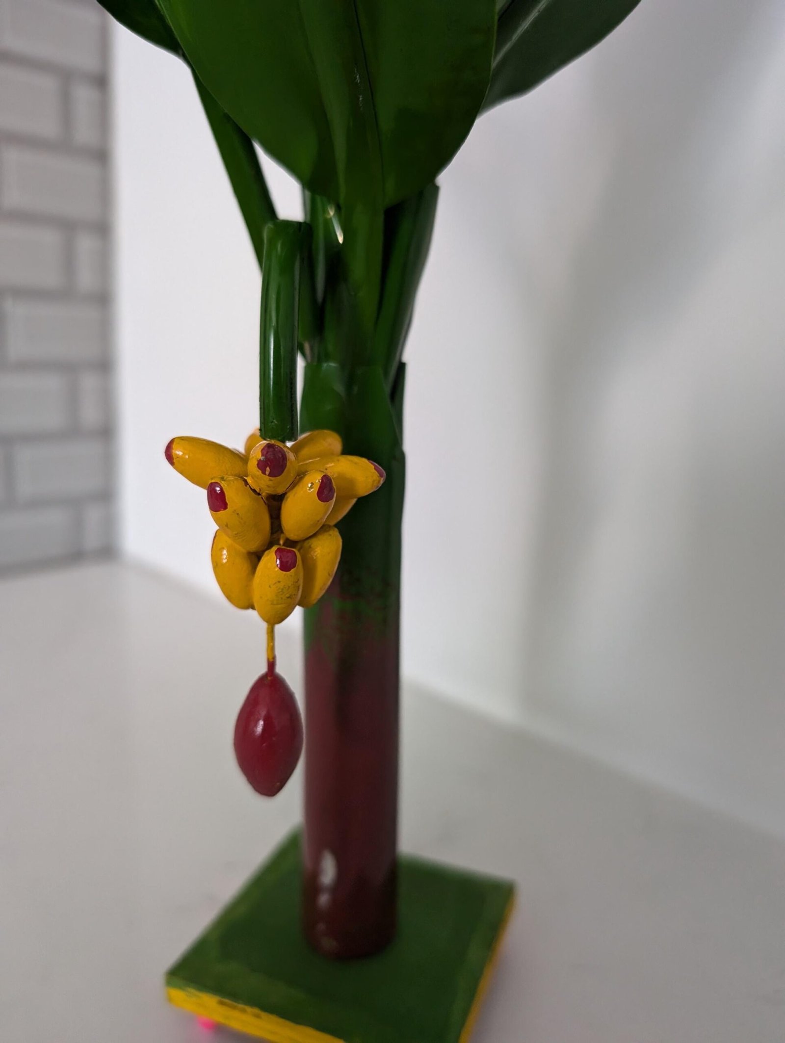 German Silver Pooja Kalasam & Metal Banana Tree Set