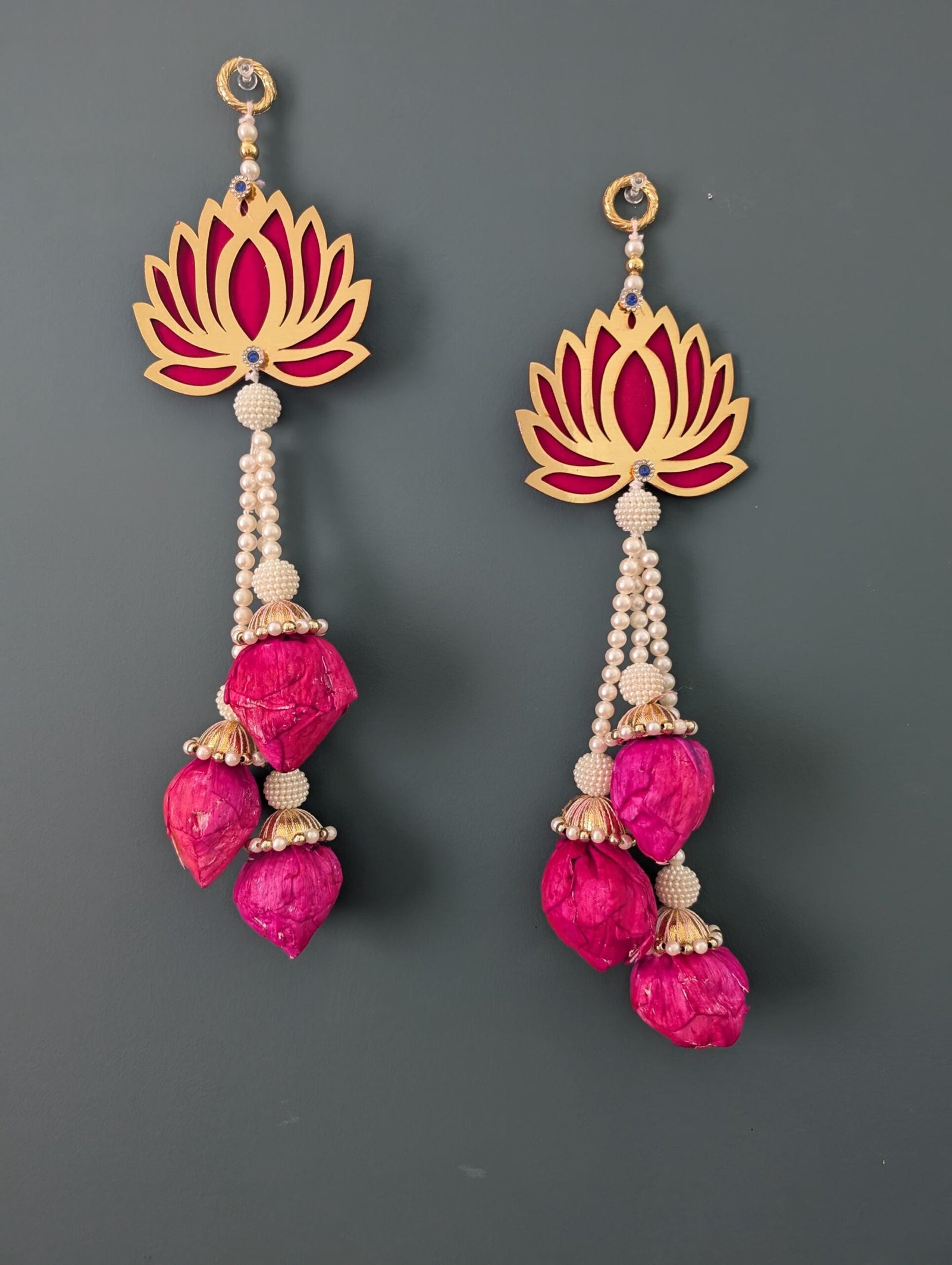 Short Festive Floral Hangings for Pooja & Altar Decor