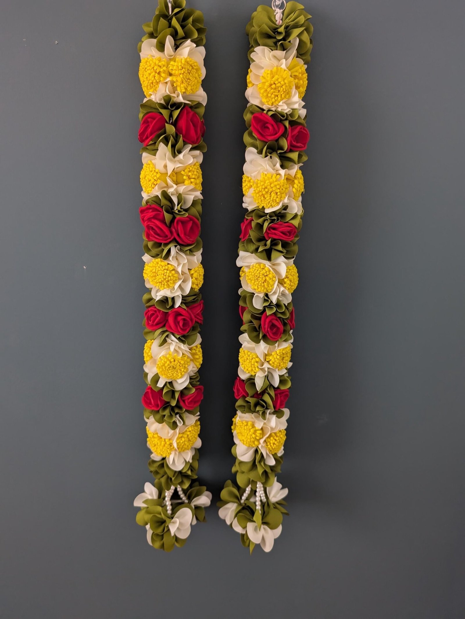 Handcrafted Artificial Marigold Floral Hanging Set