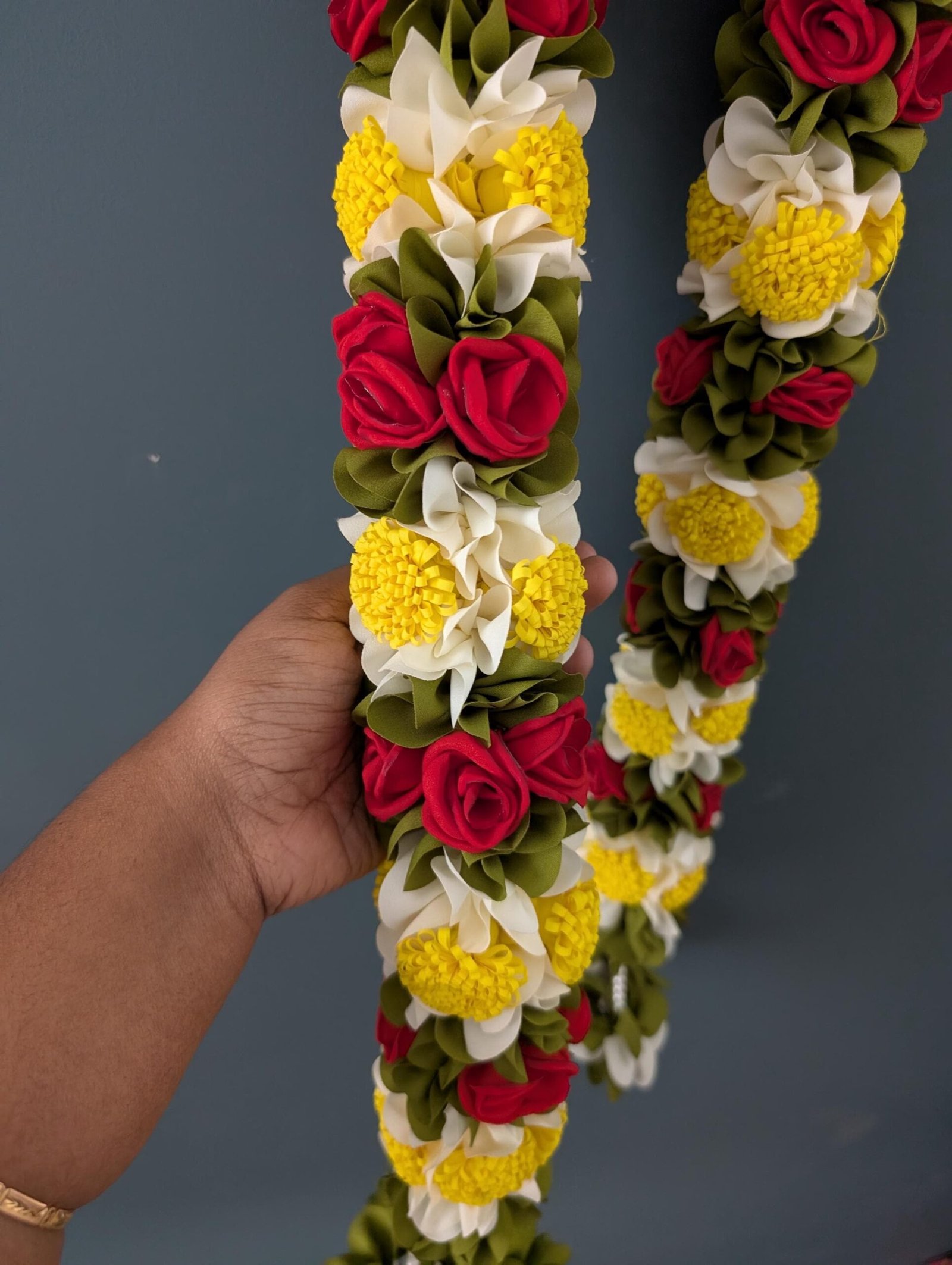 Handcrafted Artificial Marigold Floral Hanging Set