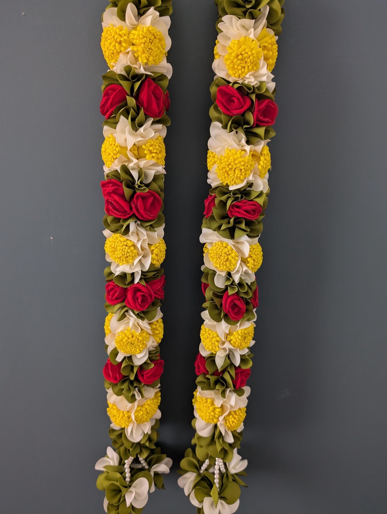 Handcrafted Artificial Marigold Floral Hanging Set