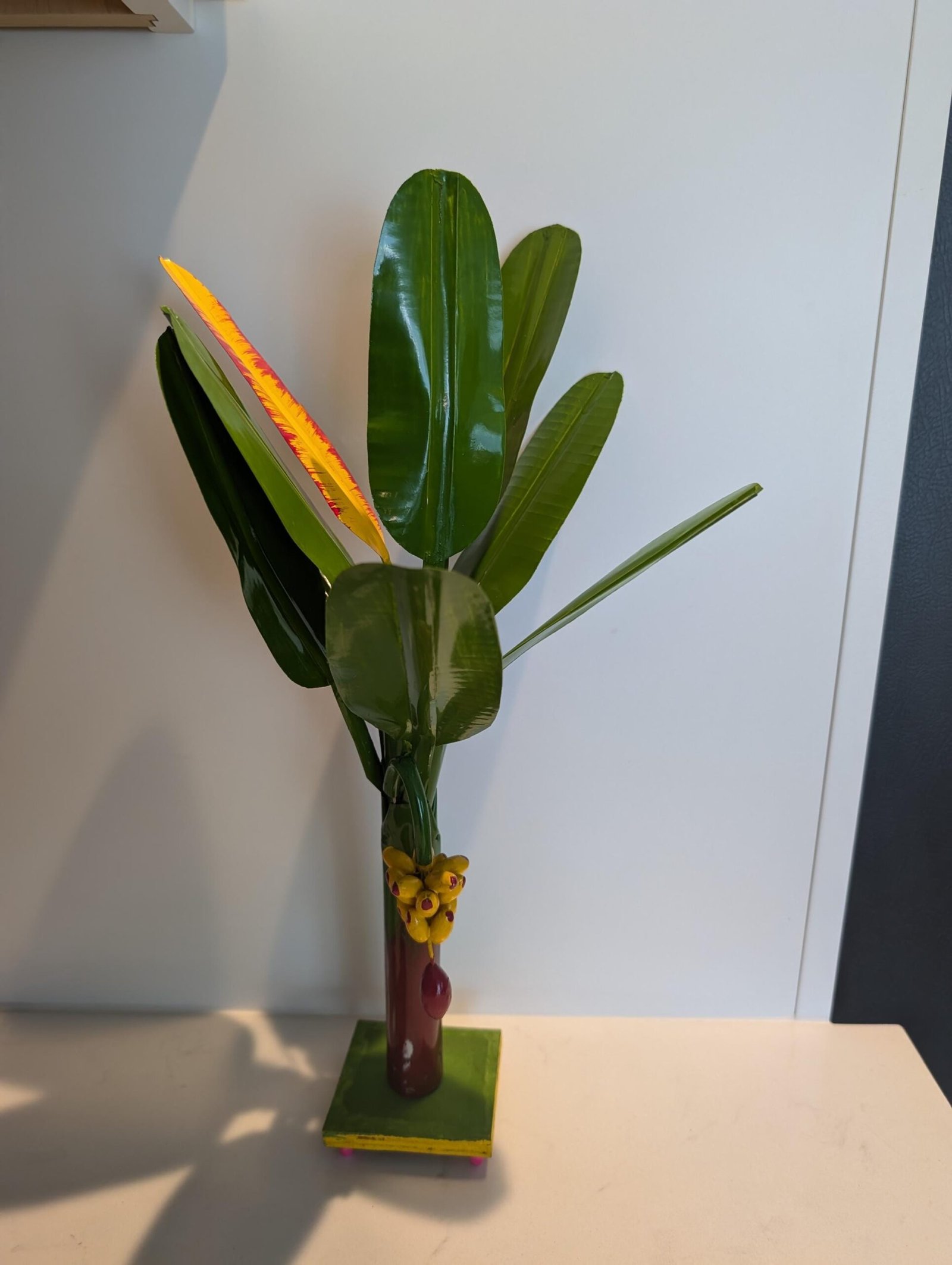 German Silver Pooja Kalasam & Metal Banana Tree Set