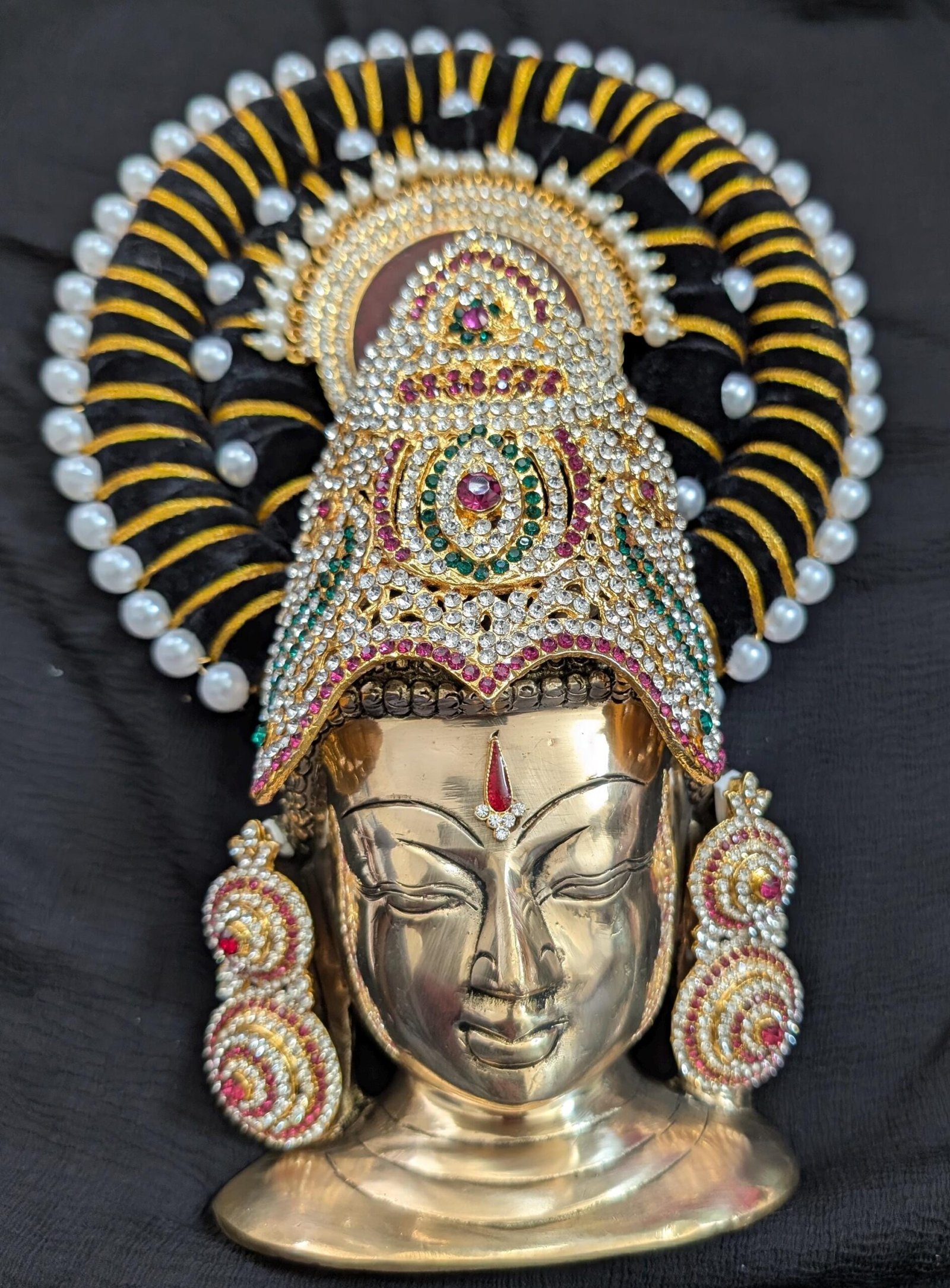 Traditional Brass Varalakshmi Face with Bindi