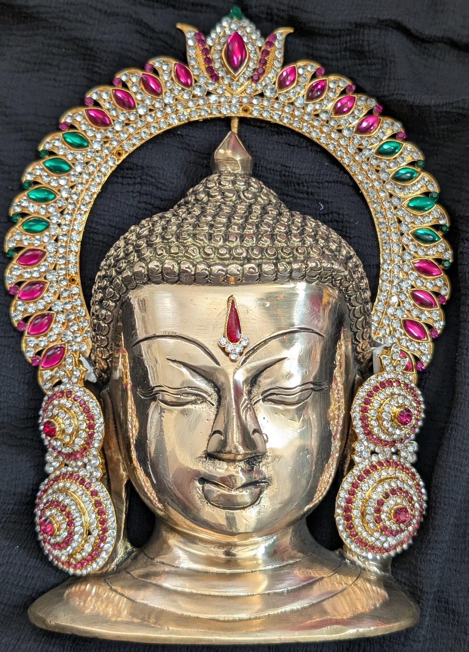 Traditional Brass Varalakshmi Face with Bindi