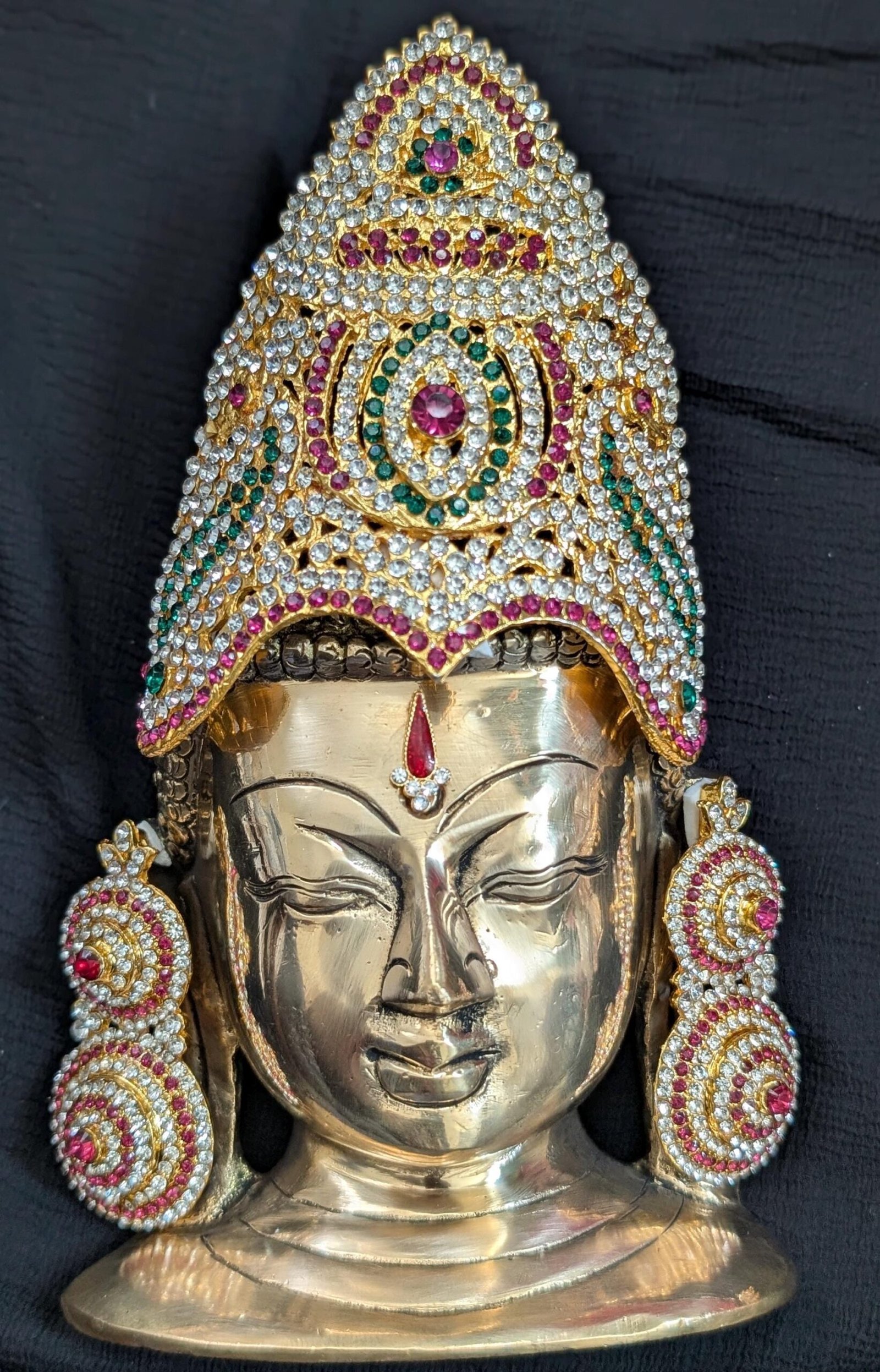 Traditional Brass Varalakshmi Face with Bindi
