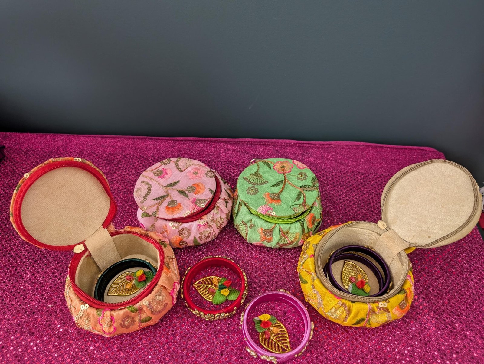 Festive Thamboolam Return Gift Set with Kumkum & Bangles