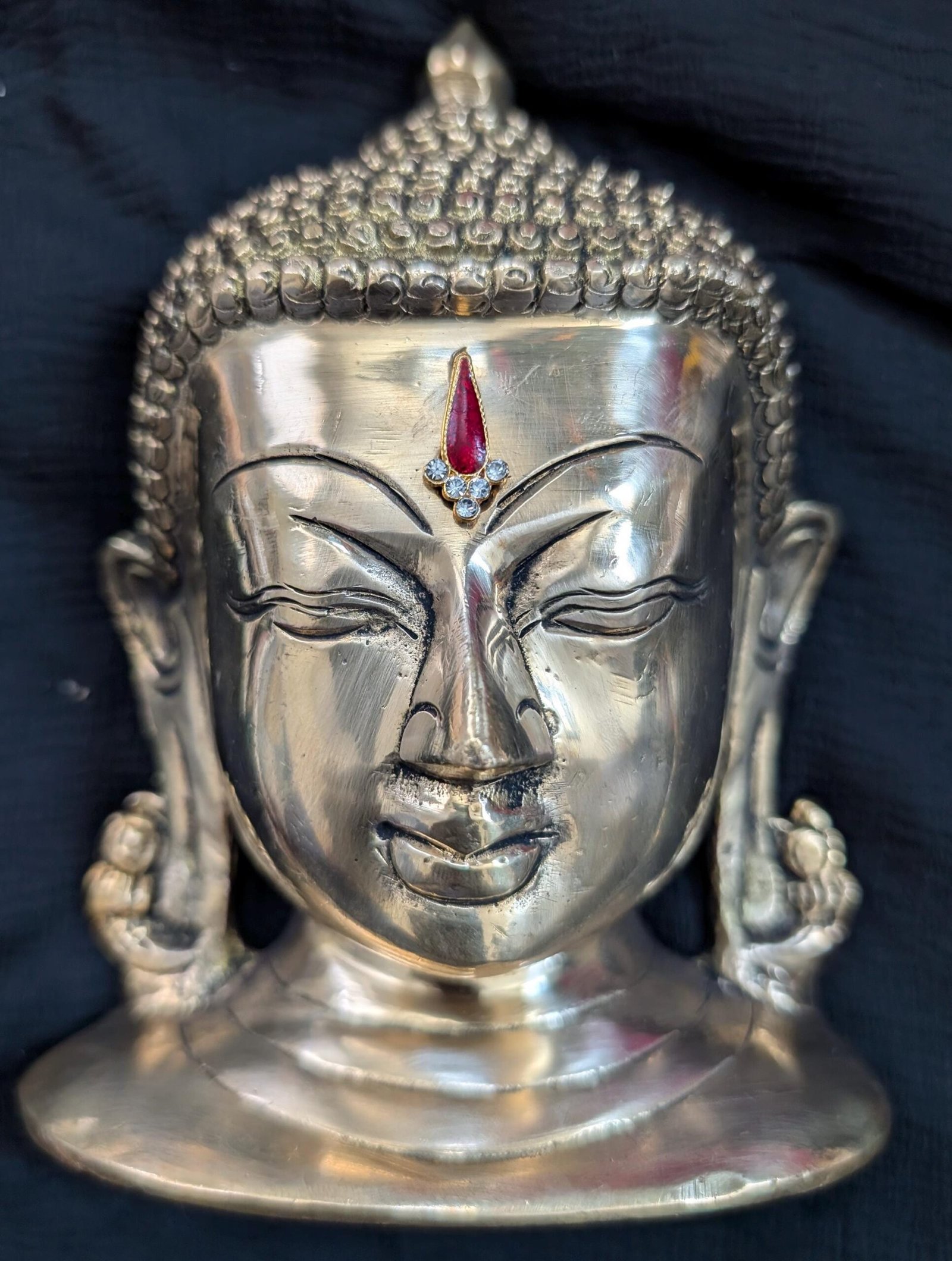 Traditional Brass Varalakshmi Face with Bindi