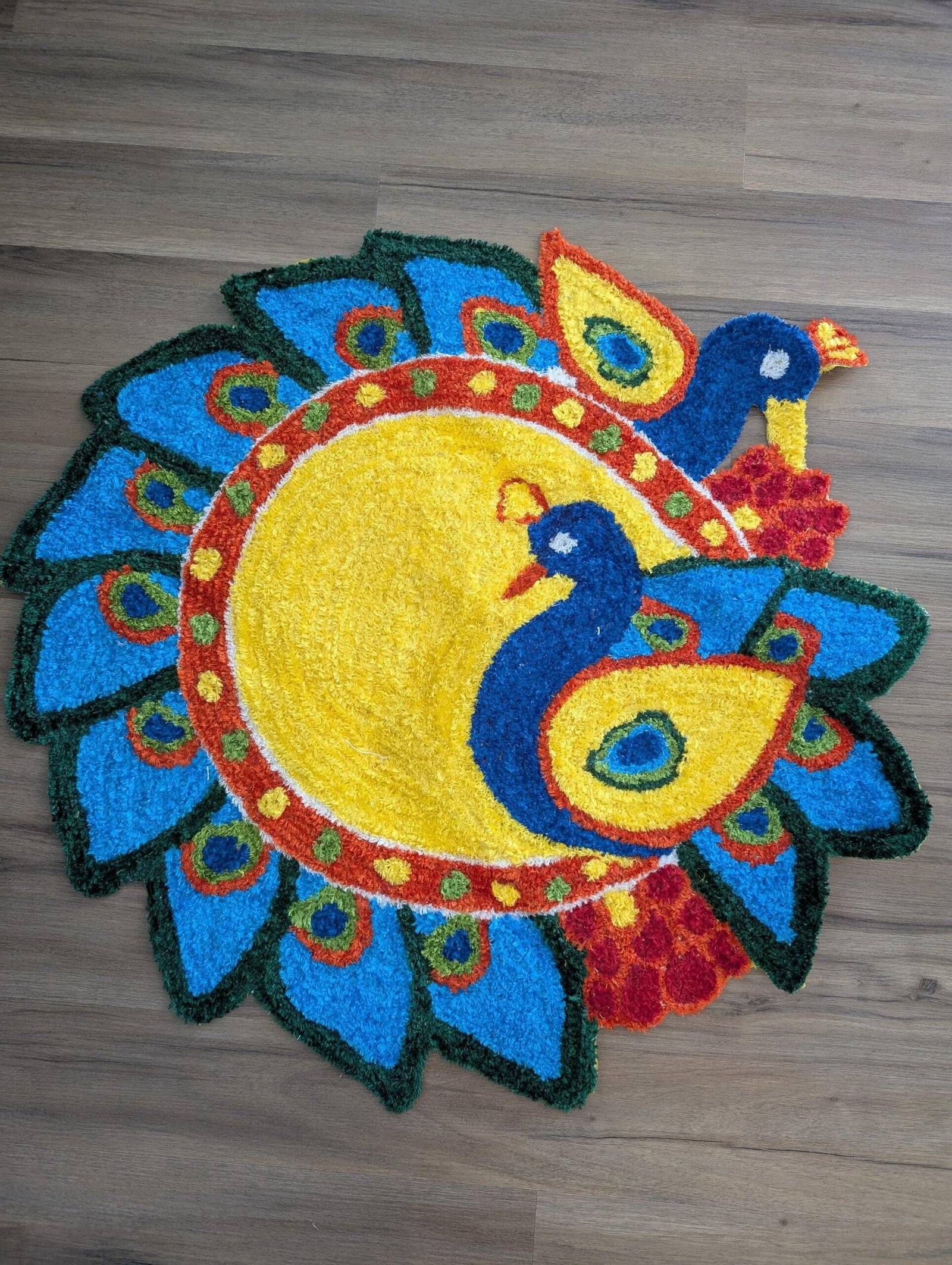 Traditional Onam & Festive Floral Rangoli Pooja Mat