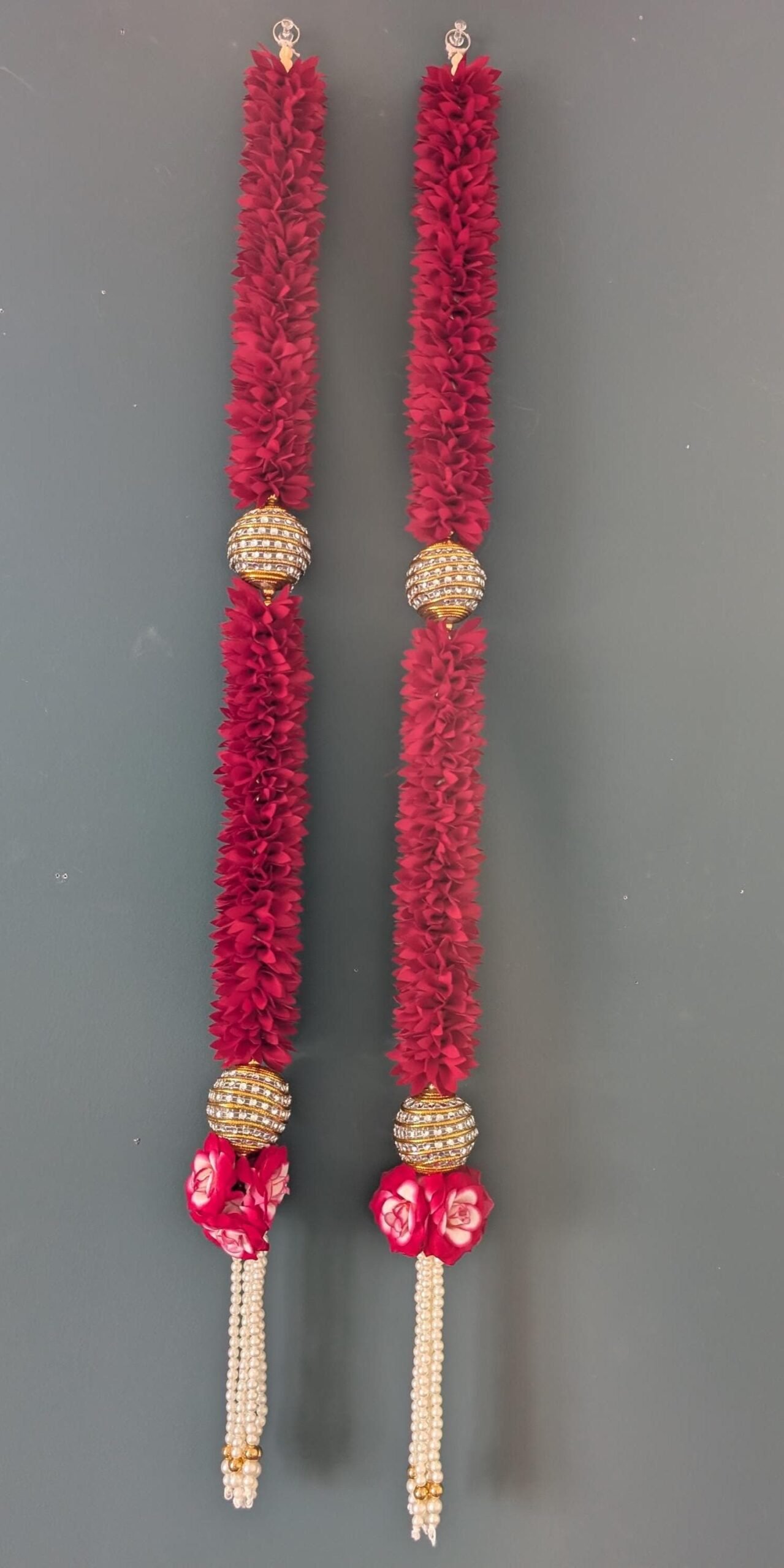 Handcrafted Artificial Marigold Floral Hanging Set