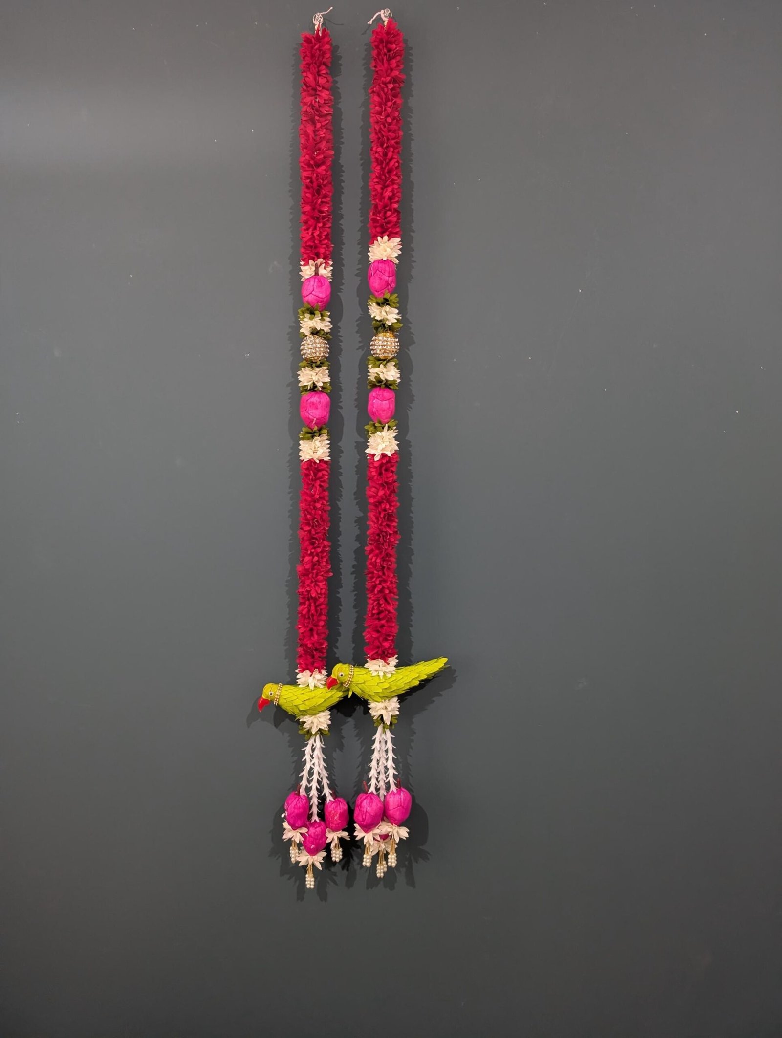 Sola Wood Lotus Bud & Parrot Hanging Garland Strings