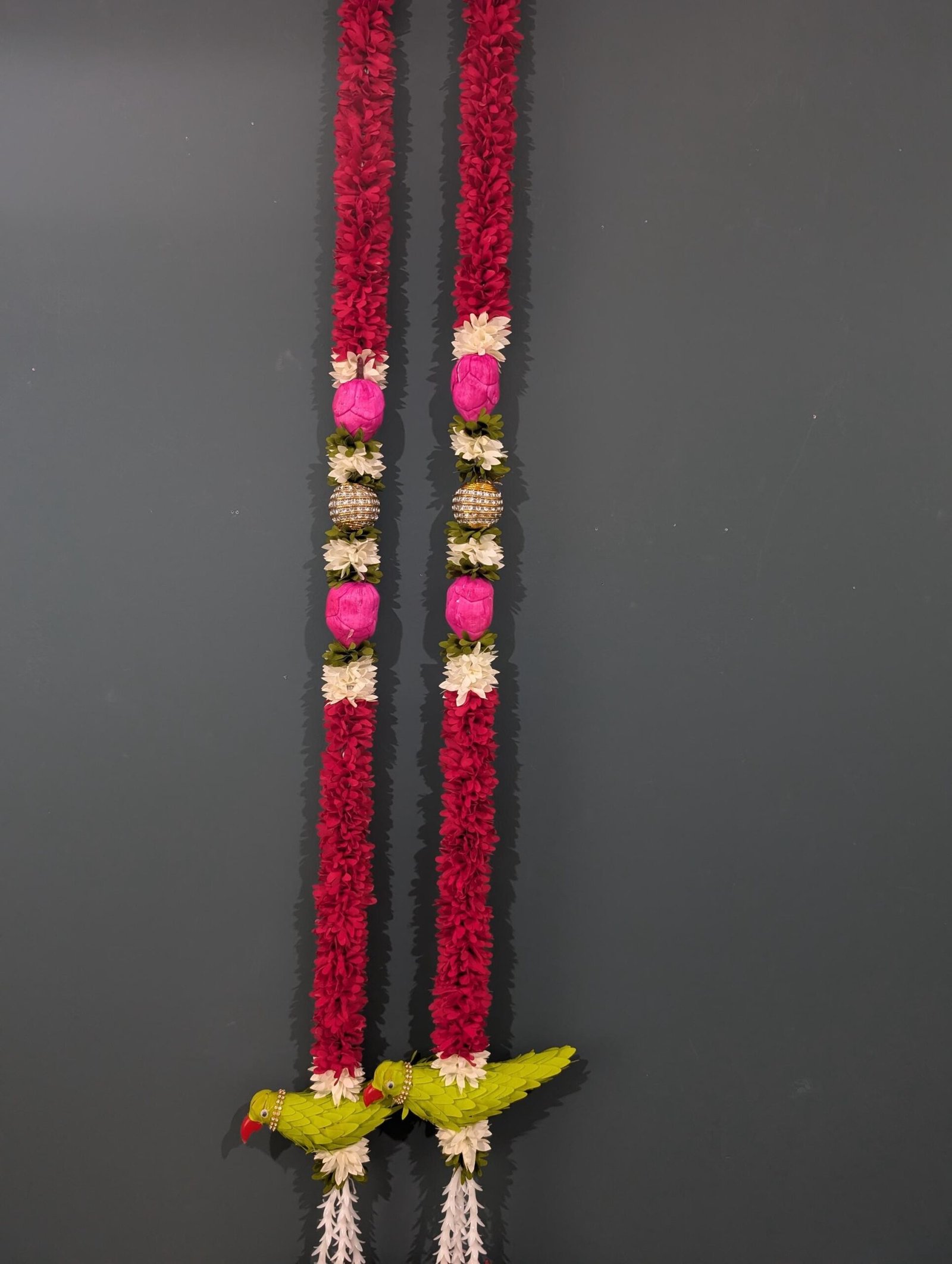 Sola Wood Lotus Bud & Parrot Hanging Garland Strings