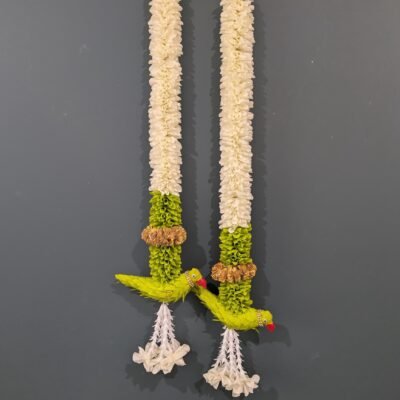 Festive Artificial Flower & Parrot Hanging Garland Set