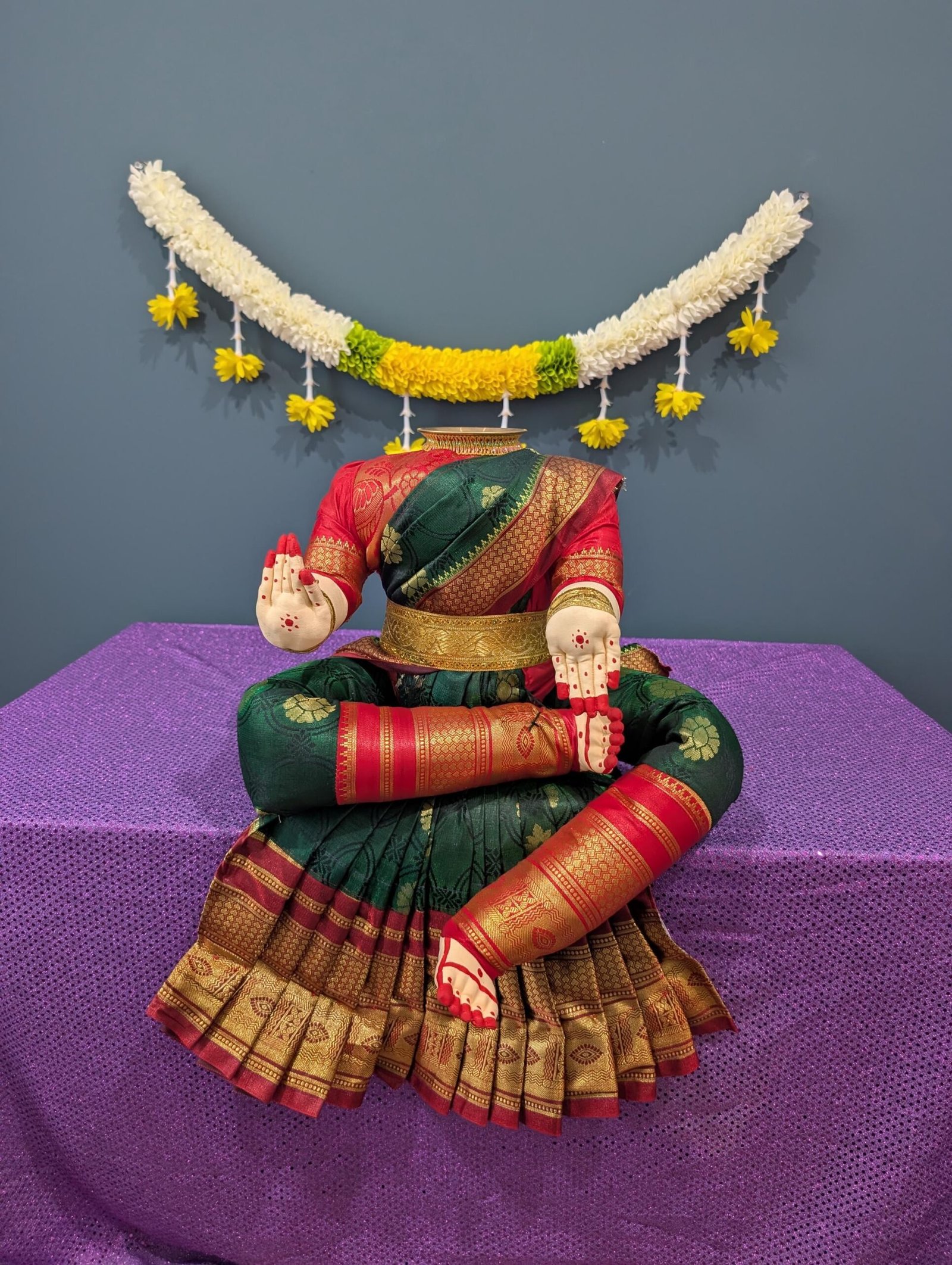 Full-Size Dressed Varalakshmi Ammavaru Pooja Doll (Idol)
