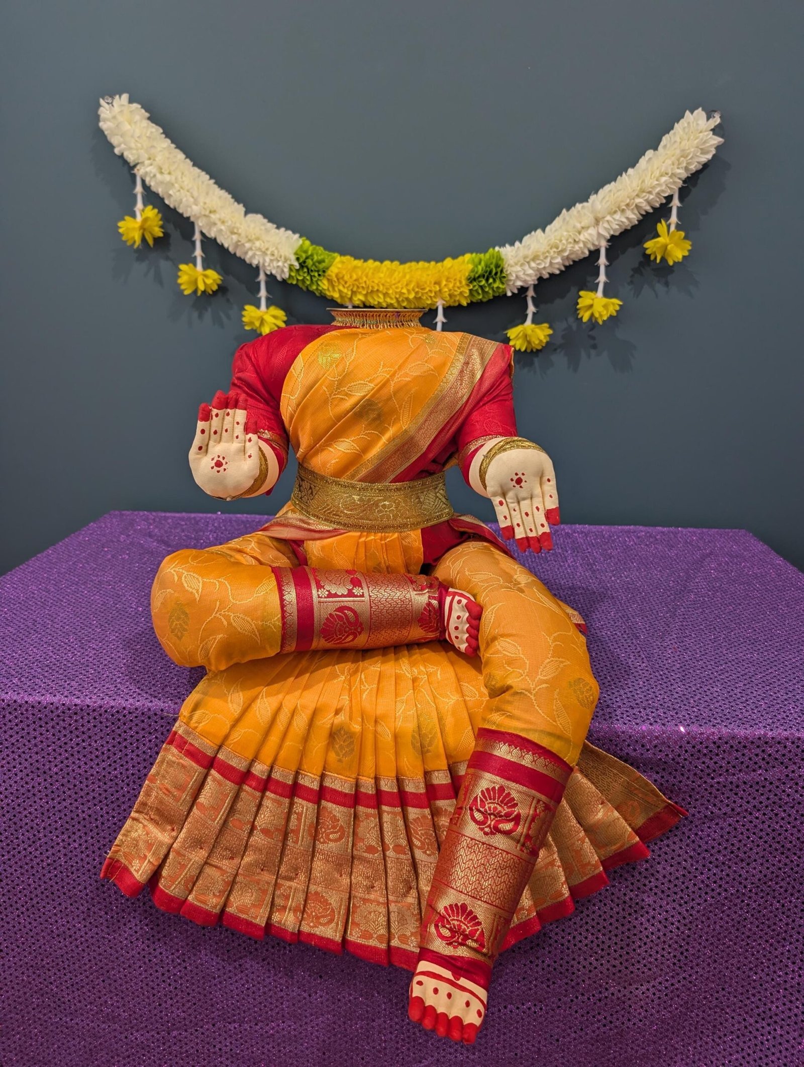 Full-Size Dressed Varalakshmi Ammavaru Pooja Doll (Idol)