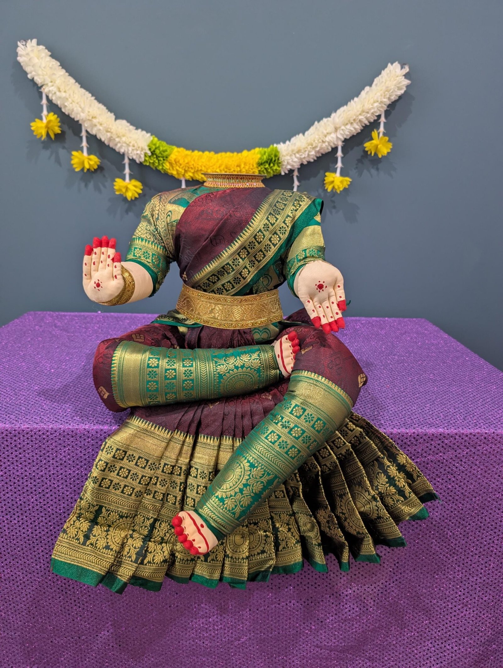 Full-Size Dressed Varalakshmi Ammavaru Pooja Doll (Idol)