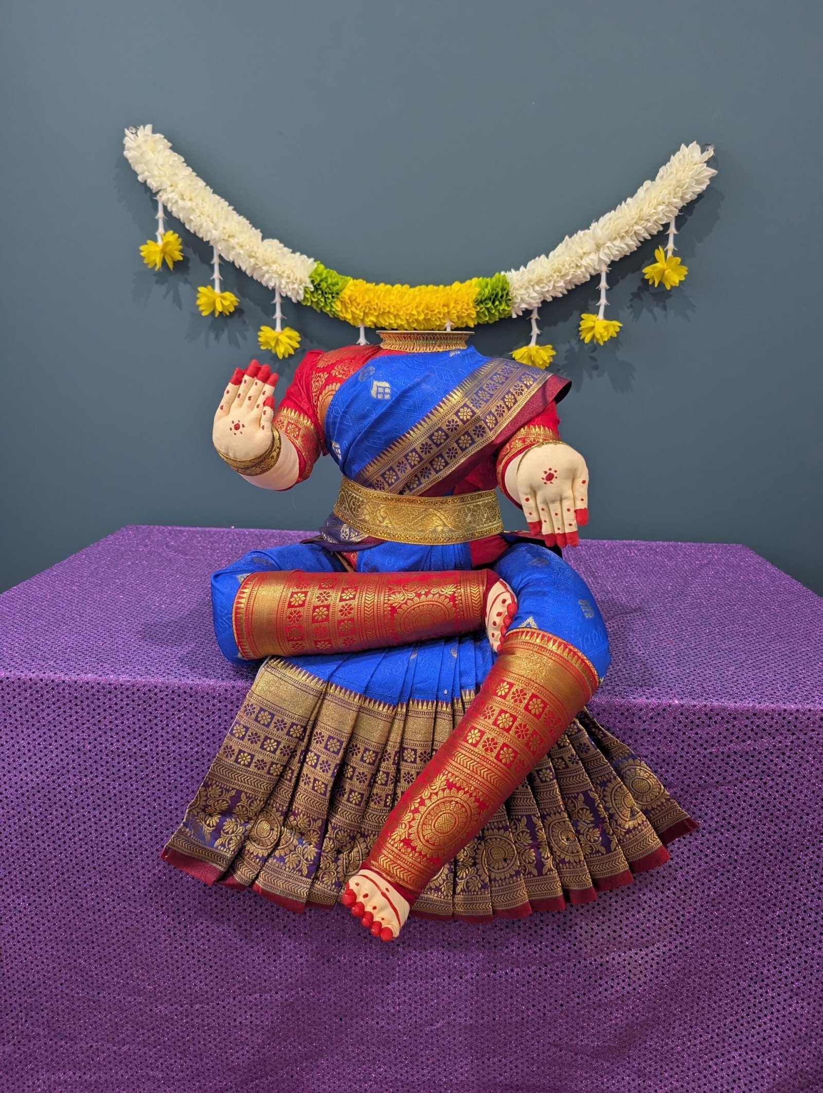 Full-Size Dressed Varalakshmi Ammavaru Pooja Doll (Idol)
