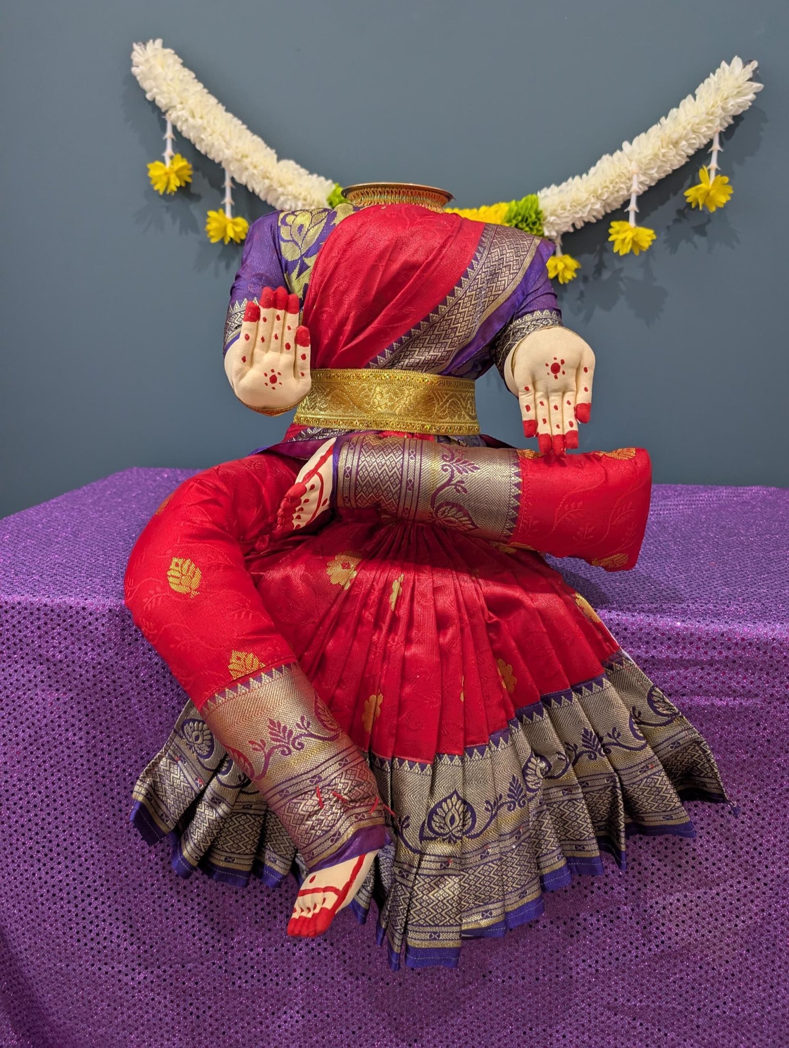 Full-Size Dressed Varalakshmi Ammavaru Pooja Doll (Idol)