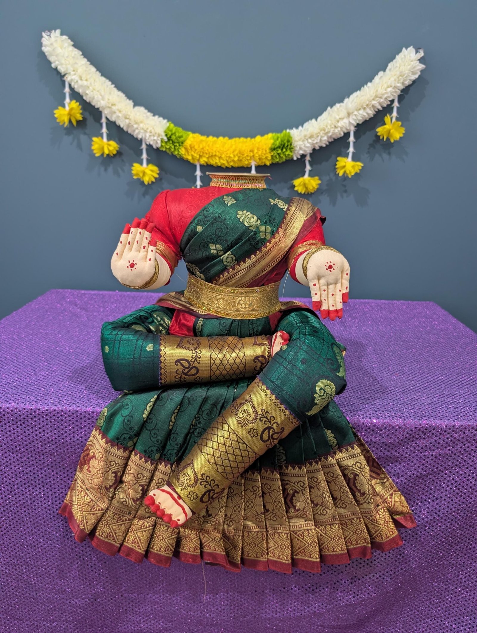 Full-Size Dressed Varalakshmi Ammavaru Pooja Doll (Idol)